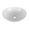 Oval Vessel Sink - Logmey 16"x13" Egg Shape Bathroom Vessel