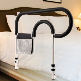 greencycle 330lbs Bed Assist Rail Handle Bar Adjustable Thick Tube Tool Free Anti Slip Grip