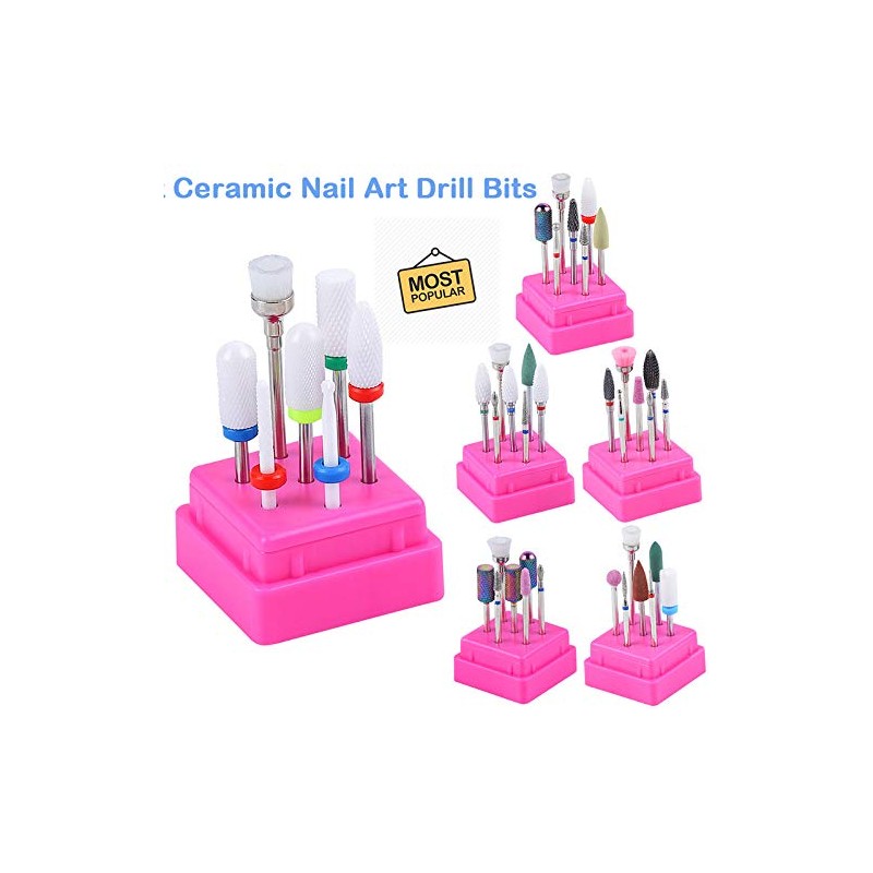7 Pcs Nail Drill Bit Set Tungsten Carbide Diamond Nail