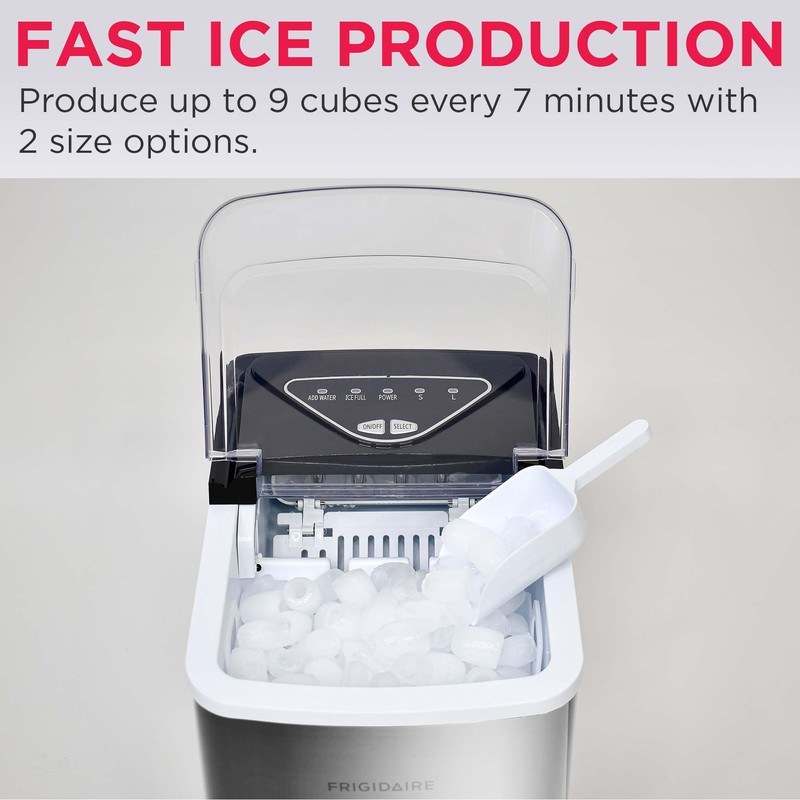 Frigidaire EFIC123-SS Counter Top Maker, Produces 26 pounds Ice per