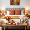 Benjia Autumn 20x20 Cushion Covers Set of 2, Fall Pumpkin