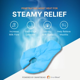 NatraCure Breastfeeding Moist Heat Pads - Encourage Letdown, Increase Milk Flow, Unclog Milk Ducts, Relieve Mastitis, Breast Heating Pad Breastfeeding - 2 Count (1 Pair; Pack of 1)