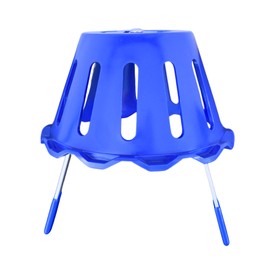 Premium Flash - Leaf Guard Roof Drain Strainer - Ideal for Roof Drain Systems - UV-Treated HDPE Basket - Downspout Protector - Prevents Debris Clogging - Easy to Install - 12 Openings - Blue Color