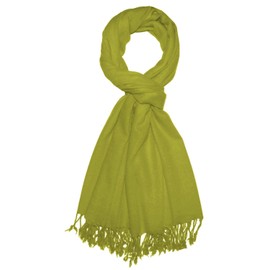 Lorenzo Cana Men's Scarf 50% Cashmere 50% Wool Scarf Plain Green, Greenery