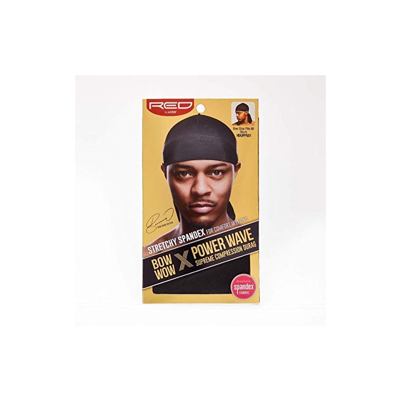 KISS Red Bow Wow X Powerwave Supreme Compression Durag, Stretchy
