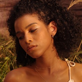 FETTERO 14K Gold Plated Earrings for Women Gold Huggie Hoops Lightweight Small Dainty Hoop Earrings Simple Trendy Hypoallergenic Hoops Jewelry Gift | Cubic Zirconia Huggie Earrings -Twist