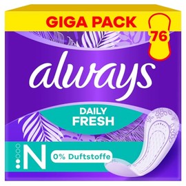 30% Sparen bei Kauf von 3X - Always Daily Fresh Slipeinlagen Damen Normal (76 Binden), Gigapack, ohne Duft