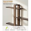 SUMGAR Floating Shelves for Wall Walnut Mounted Shelf Unit for