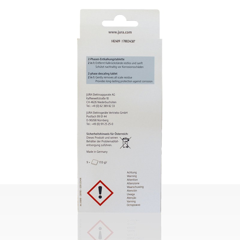 2 x JURA Anti-Limescale Tablets Pack of 3x 3 Items