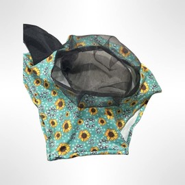 Printed Lycra Fly Mask (Cob, Sunflower Squash Blossom)