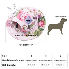 Dog Sun Hat Adjustable Baseball Cap with Ear Holes Summer Pet Visor Hats Outdoor Sports Sun Protection Sun Hat for Small Dogs Puppy Cats