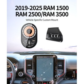 Masergogo Wireless Charging car Phone Holder for Dodge Ram 1500 2500 3500 2019-2025 Accessories 12/14.4-inch Screen Fixed Clip,360° Rotation car Phone Mount Compatible with MagSafe