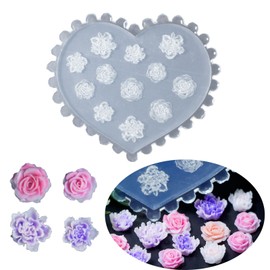 YZYDF Nail Art Silicone Mold 3D Flowers Nails Making Molds Embossed Nail Stencils Sculpture Mould Decorations for Manicurists