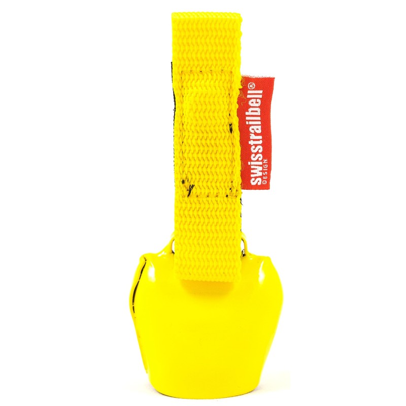 swisstrailbell® Bike Bell Yellow with Blue MTB, Yellow Band, Trailbell