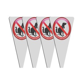 SCHILDER Systeme Plug-in Sign "Kein Hundeklo" Sign, Safety Sign - Composite Panel 3 mm, White, 175 x 290 mm, UV Print + UV Protective Varnish, Glossy, Rounded Corners (Pack of 4)