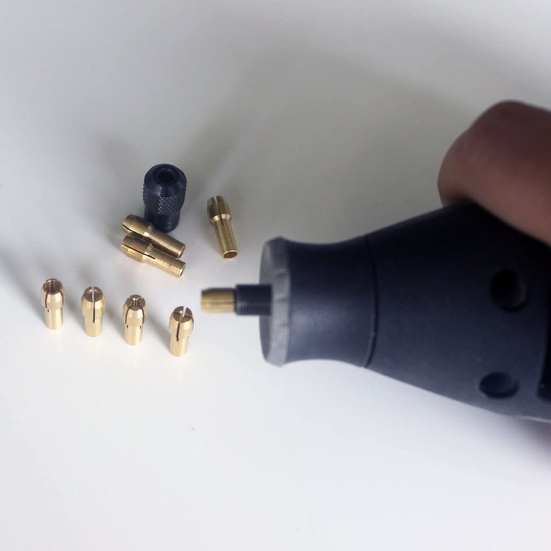 Luo ke 9 Pieces Brass Collet Brass Chuck Fits Dremel