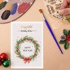 Outus 4 Pcs Merry Christmas Words Clear Stamps Blessing Sentiment