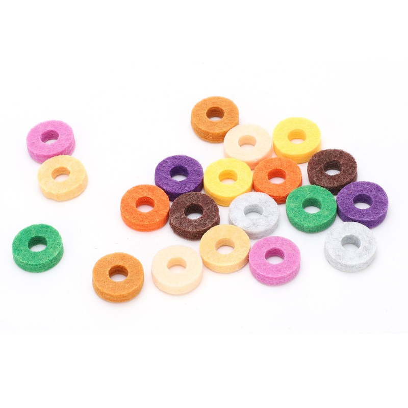 20Pcs Drum Cymbal Felt Multicolour Pad Instrument Accessory Replacement Part