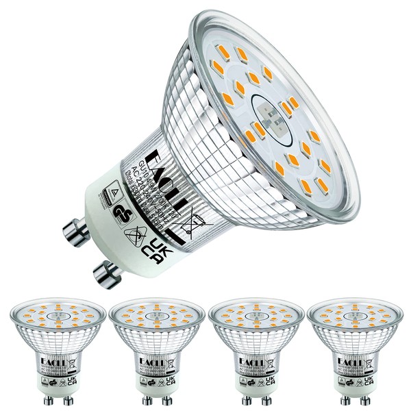 EACLL GU10 LED Bulb, Warm White, 4.9 W, Replace 70