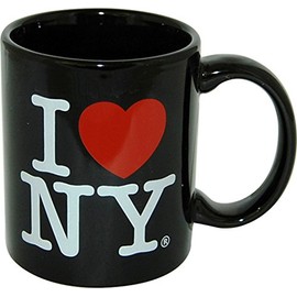I Love New York Colorful Mugs- 11 oz Double Sided I Love NY Mugs in Colors Yellow, Pink, Orange, Blue, Purple, Black and White Souvenirs