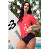 BesserBay Women's Short-Sleeved Rash Guard with Beautiful Patterns, UV Shirt