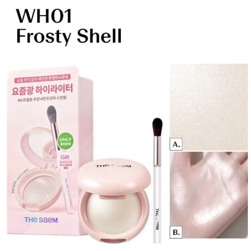 THE SAEM Glam Perfection Baked Highlighter 5.5g, Shade:03 WH01 Frosty