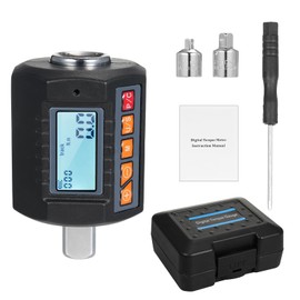 ENC-340 Digital Display Torque Meter Wrench Torque Tester 1/2'' Drive & Includes Adapters for 3/8'' and 1/4'' with Sound Light Alarm Function High Accuracy 4 Torque Units Backlit Display - Perfect
