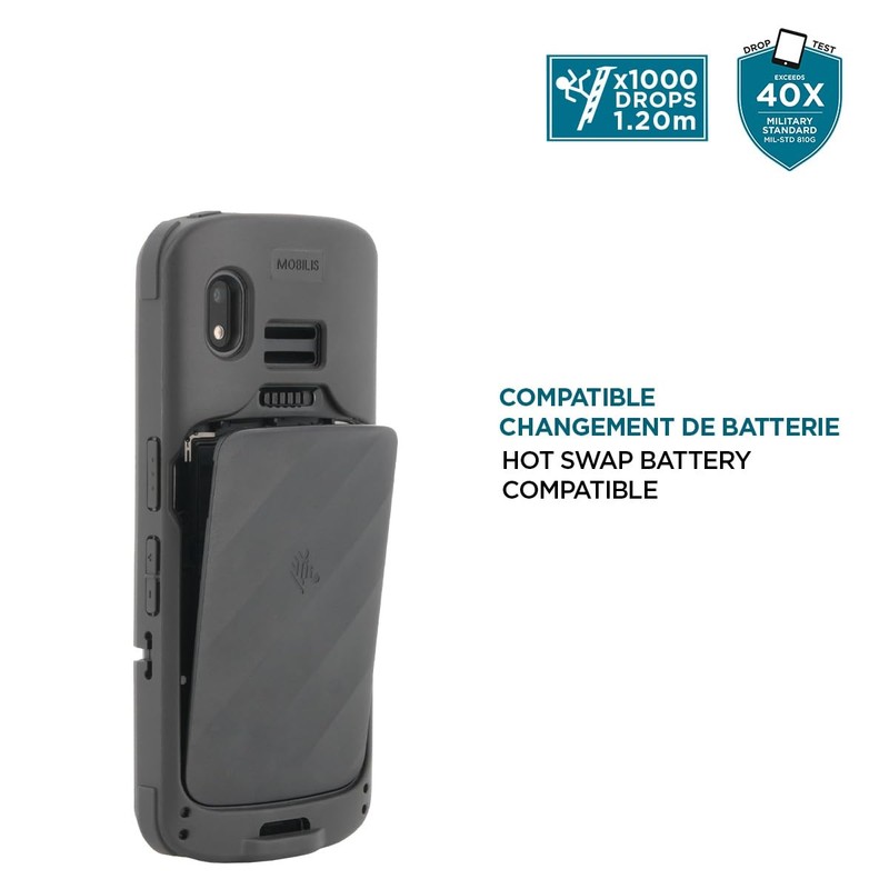 Mobilis Zebra TC15 - TN28 Black Hard Case Cover for