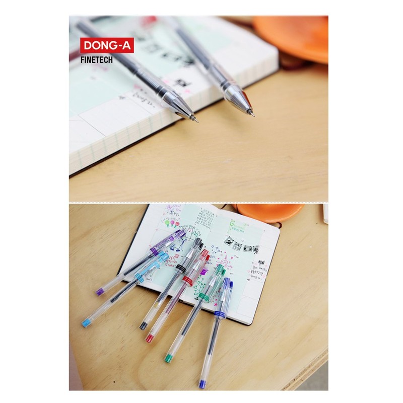 Dong-A Fine-Tech 0.3mm Gel Ink Rollerball Pen Set of 3pcs