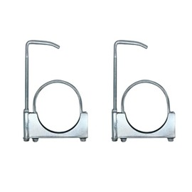 2 Pcs 4" Universal Exhaust Clamp with Hanger, Exhaust Hangers Fit 4" Exhaust Pipe
