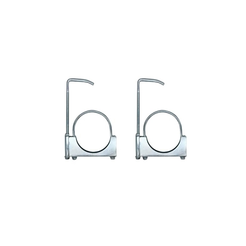 2 Pcs 4" Universal Exhaust Clamp with Hanger, Exhaust Hangers