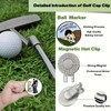Golf Ball Markers with Magnetic Hat Clip, 4pcs Funny Golf