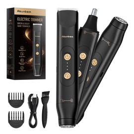 Akunbem - Cortadora de pelo para ingles y cuerpo para hombres y mujeres | Afeitadora de bolas eléctricas IPX7 impermeable en húmedo y seco, versátil afeitadora para templo, ingle, nariz, oreja