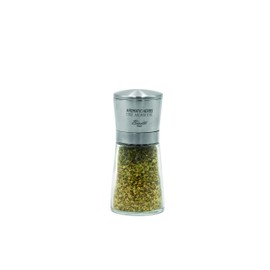 Bisetti La Spezia 14.5 cm / 5.7 Inch Glass Bottle Herb Mill With Adjustable Grinder