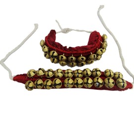 SCEXPORTS NEW Red Classical Dancing Indian Ethnic Ghungroo Anklet Women Jewellery 2 MRS,6.19