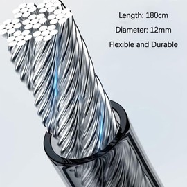 SenluKit Bicycle Lock Security Level Very High, Spiral Cable Lock Bicycle, Scooter Lock Cable Lock, Bicycle Lock with Key, Anti-Theft Bicycle Lock 180 cm