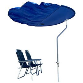 The Strand Umbrella - Breeze Propelled Beach Legal Lightweight Foldable Beach Shade Wind Proof Umbrella Easy Set-Up in 2 Minutes Includes Carry Case