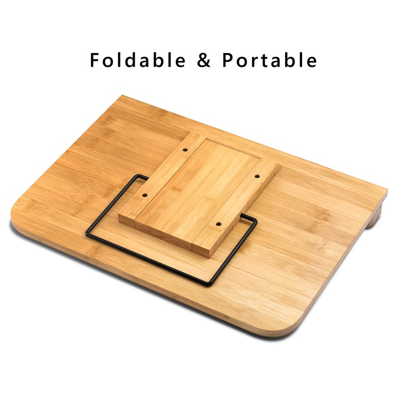 READAEER Readaeer Bamboo Book Stand,Book Holder with 6 Adjustable Height,