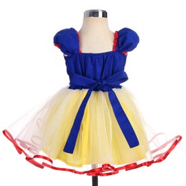 Lito Angels Disfraz de princesa Blancanieves la nieve para niñas pequeñas Fiesta elegante de Navidad de Halloween con accesorios 3T