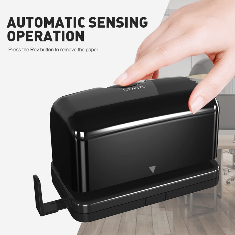 Electric 2 Hole Punch,VEYETTE Black Hole Punch,Punches Up to of