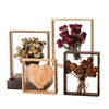 Wooden Dried Flower Photo Frame Dried Flower Display Stand Decorative