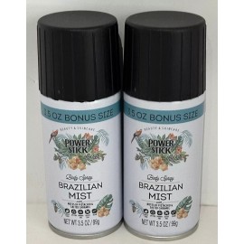 Power Stick Brazilian Mist Body Spray SET OF 2 Pistachio & Salted Caramel NEW