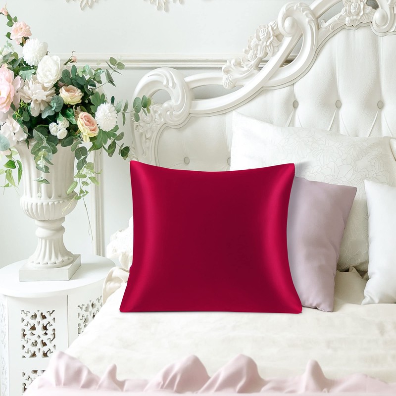 PiccoCasa Silk Pillowcase 19 Momme Silk Pillowcase with Zip Cushion