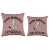 Even Baddies Get Saddies Sad Koala Throw Pillow
