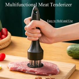 SENYURI Meat Tenderizer Tool, 21 Pin Stainless Steel Meat Tenderizer Needle, Kitchen Gadgets For BBQ Cooking Tenderizing Marinade Fish, Pork, Beef, Chicken, Steak - Black, Tenderizers-21 Pin-Black