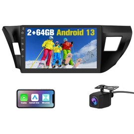 Pyniro Car Radio Upgrade for Toyota Corolla 2014 2015 2016 Android 13 2GB+64GB Car Stereo Replacement Head Unit with CarPlay Android Auto10 Inch Touchscreen with Bluetooth/GPS/FM/AM/BackCamera