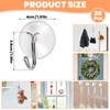 Ouligay 20 Pack Bathroom Shower Suction Cup Hooks for Wall,