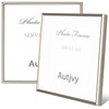 Autjvy 4x4 Picture Frame Champagne Brushed Modern Simple Thin Aluminum