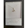 equilibrium Confirmation Silver Plated Pave Pendant Necklace