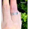 Mnshaa Ring 925 Sterling Silver Rhodium Plated Metallic Night Design